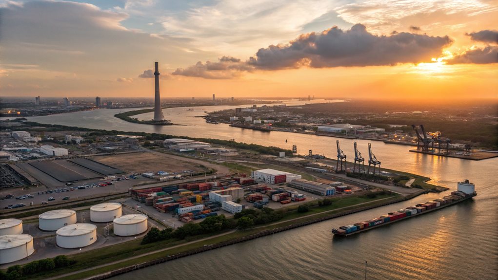 coastal industrial hub near houston